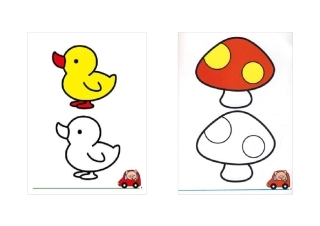 儿童彩图参考涂色填色画