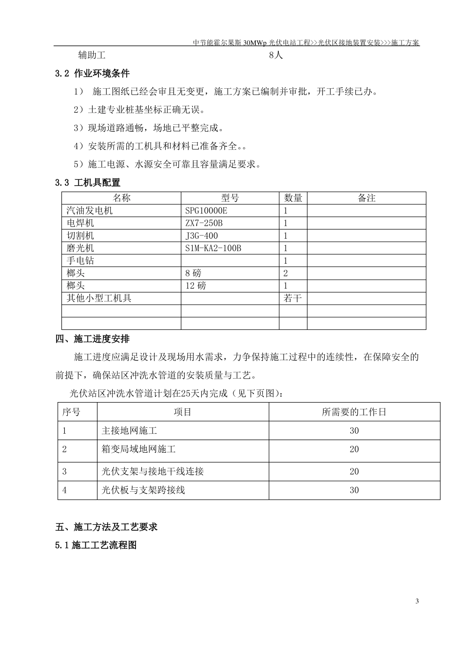 光伏区接地网施工方案_第3页