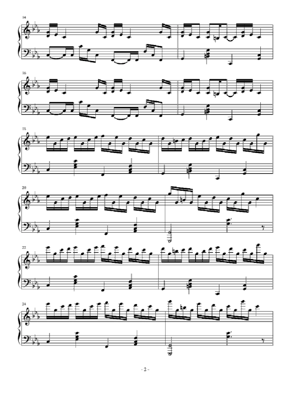 克罗地亚狂想曲钢琴谱_第2页