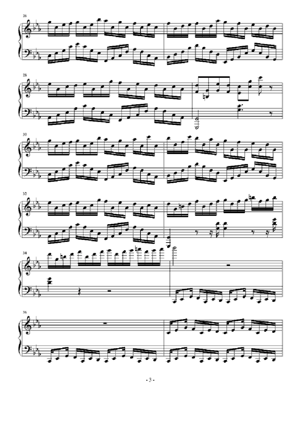 克罗地亚狂想曲钢琴谱_第3页
