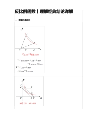 全反比例函数丨理解经典结论详解