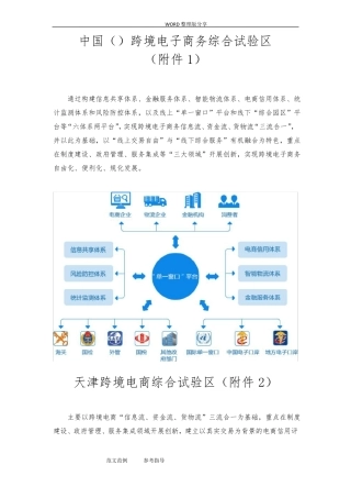 全国13个跨境电商综试区方案简介