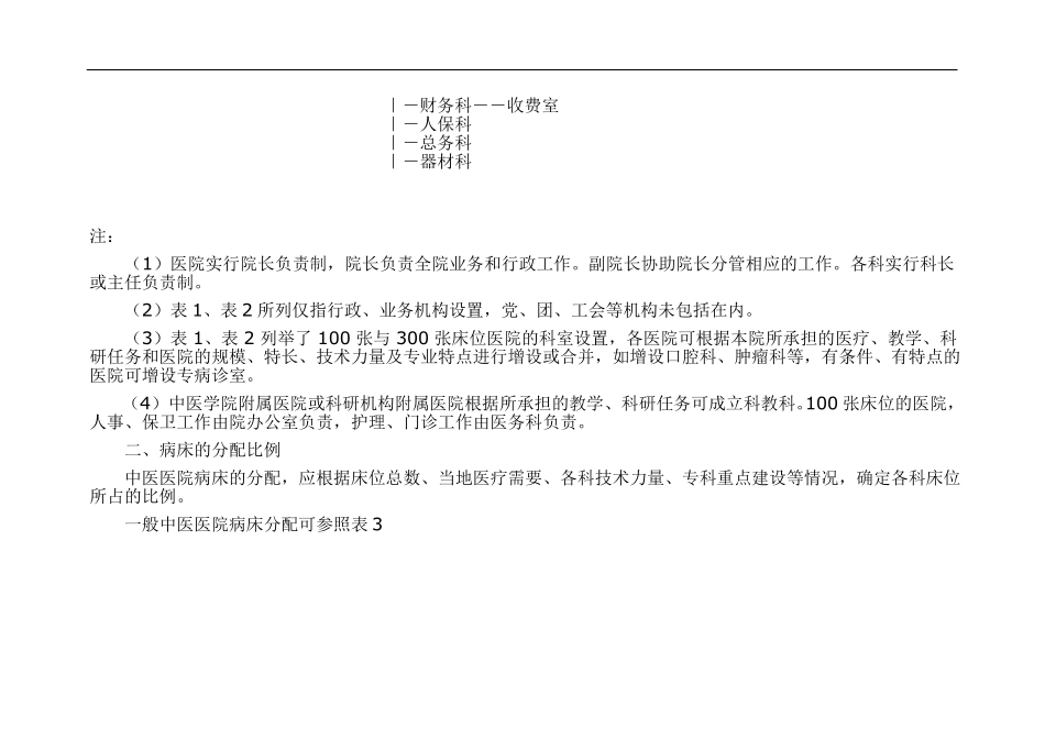 全国中医医院组织机构及人员编制标准1_第3页
