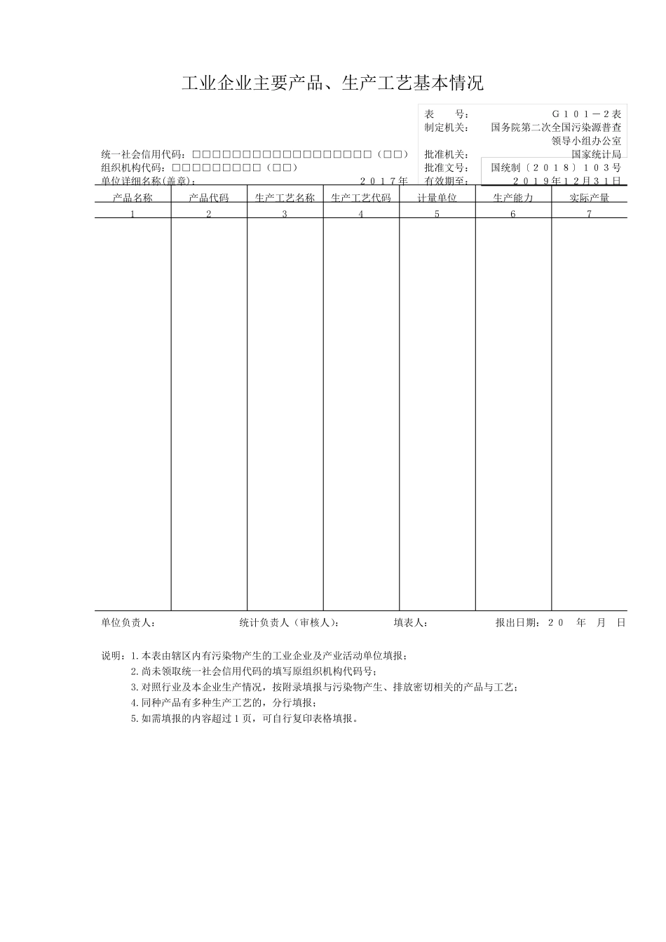 全国第二次污染普查工业表格打印版_第3页