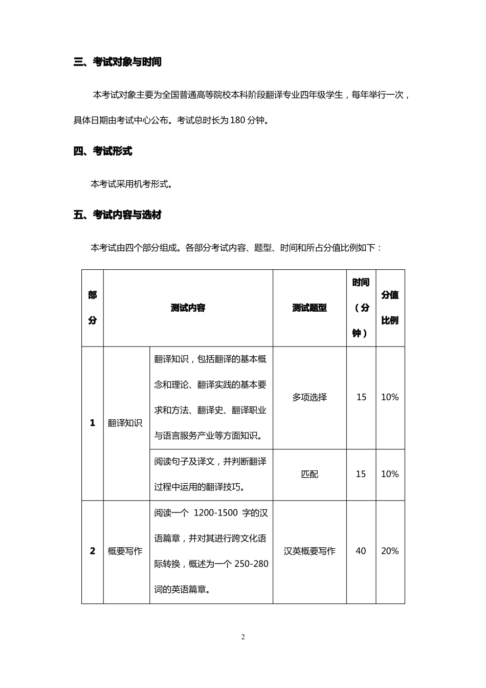 全国翻译专业八级考试大纲_第2页