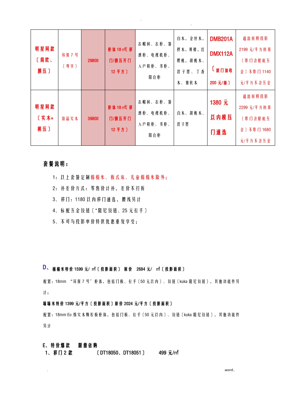 全屋定制套餐活动方案_第3页