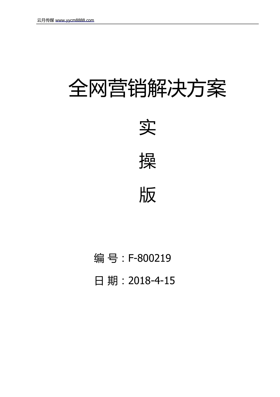 全网营销解决方案-实操版_第1页