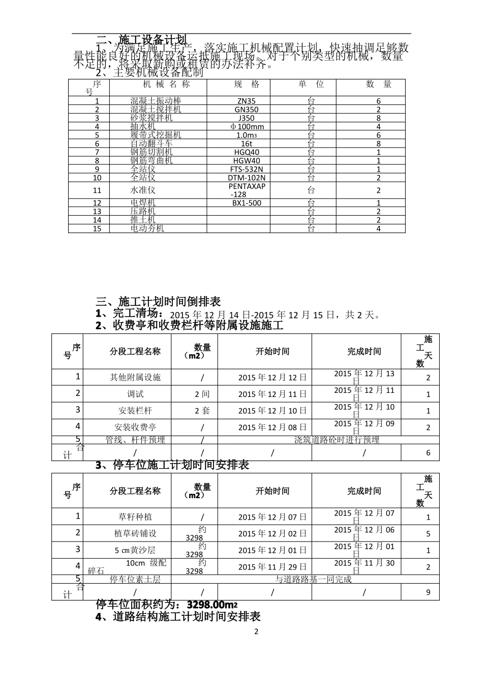 全部施工进度计划倒排工期_第2页