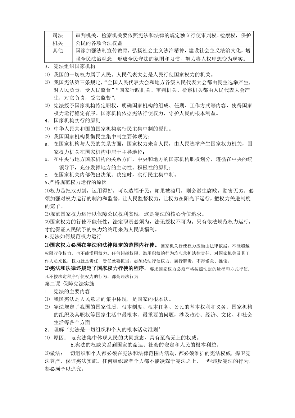 八下道德与法治知识点提纲_第2页