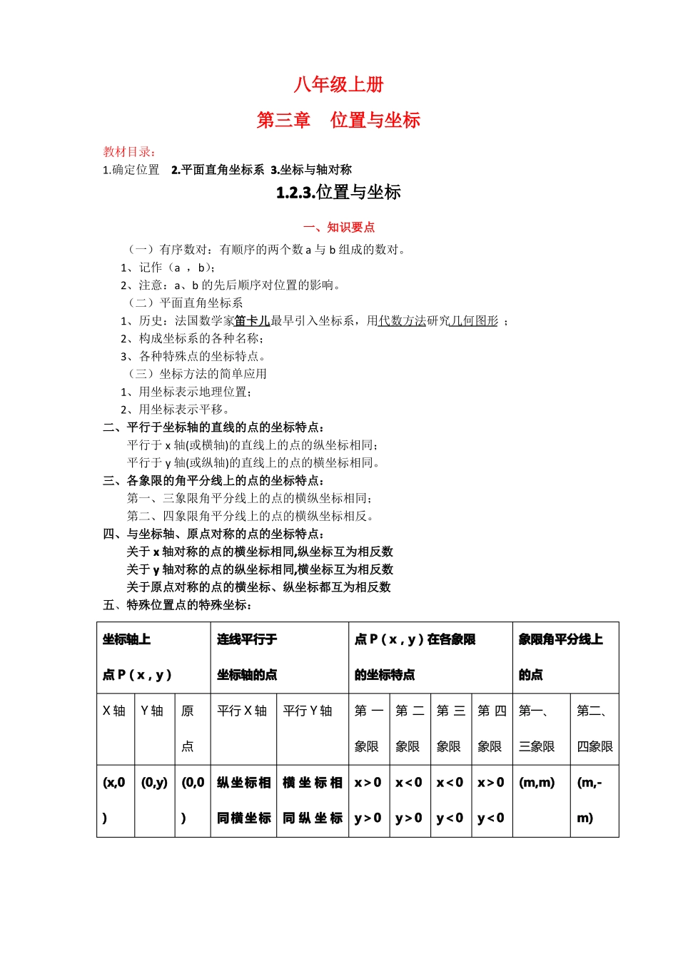 八年级上册位置与坐标_第1页