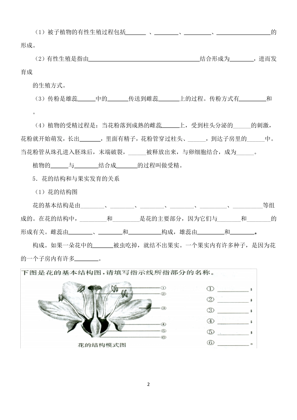 八年级下册生物预习提纲_第2页