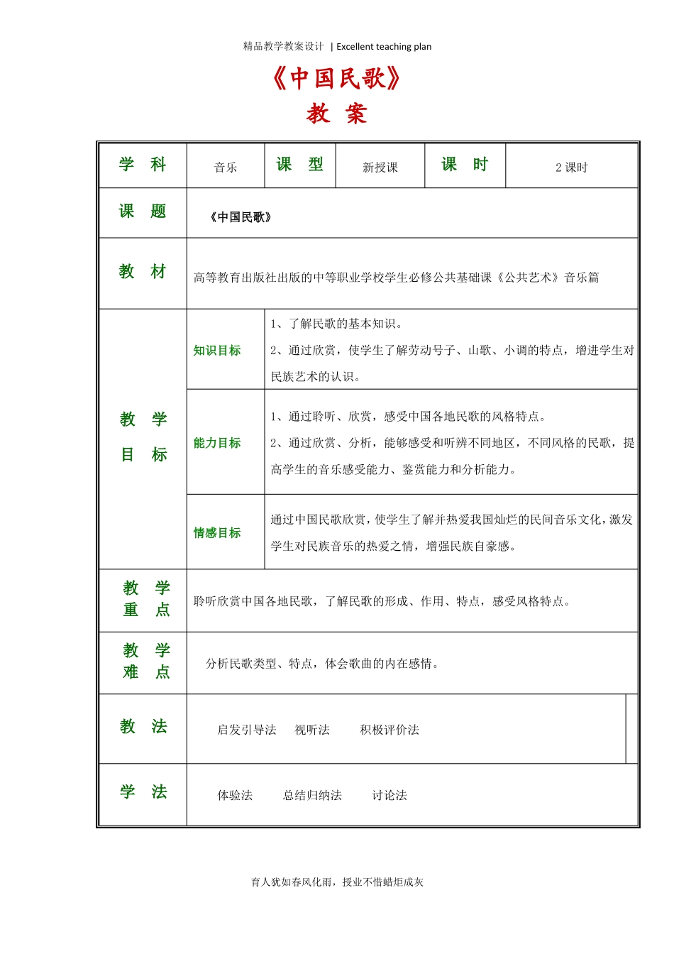 公共艺术音乐篇全套教案新部编本美妙的歌声_第2页