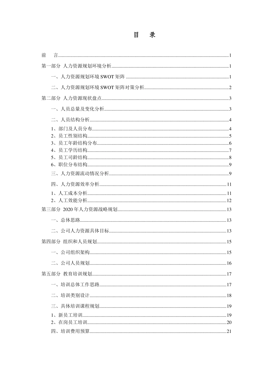 公司2020年人力资源规划_第2页