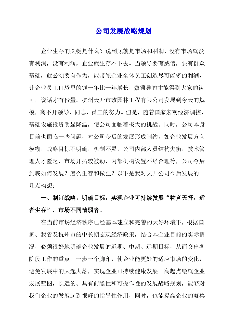 公司发展战略规划新_第1页