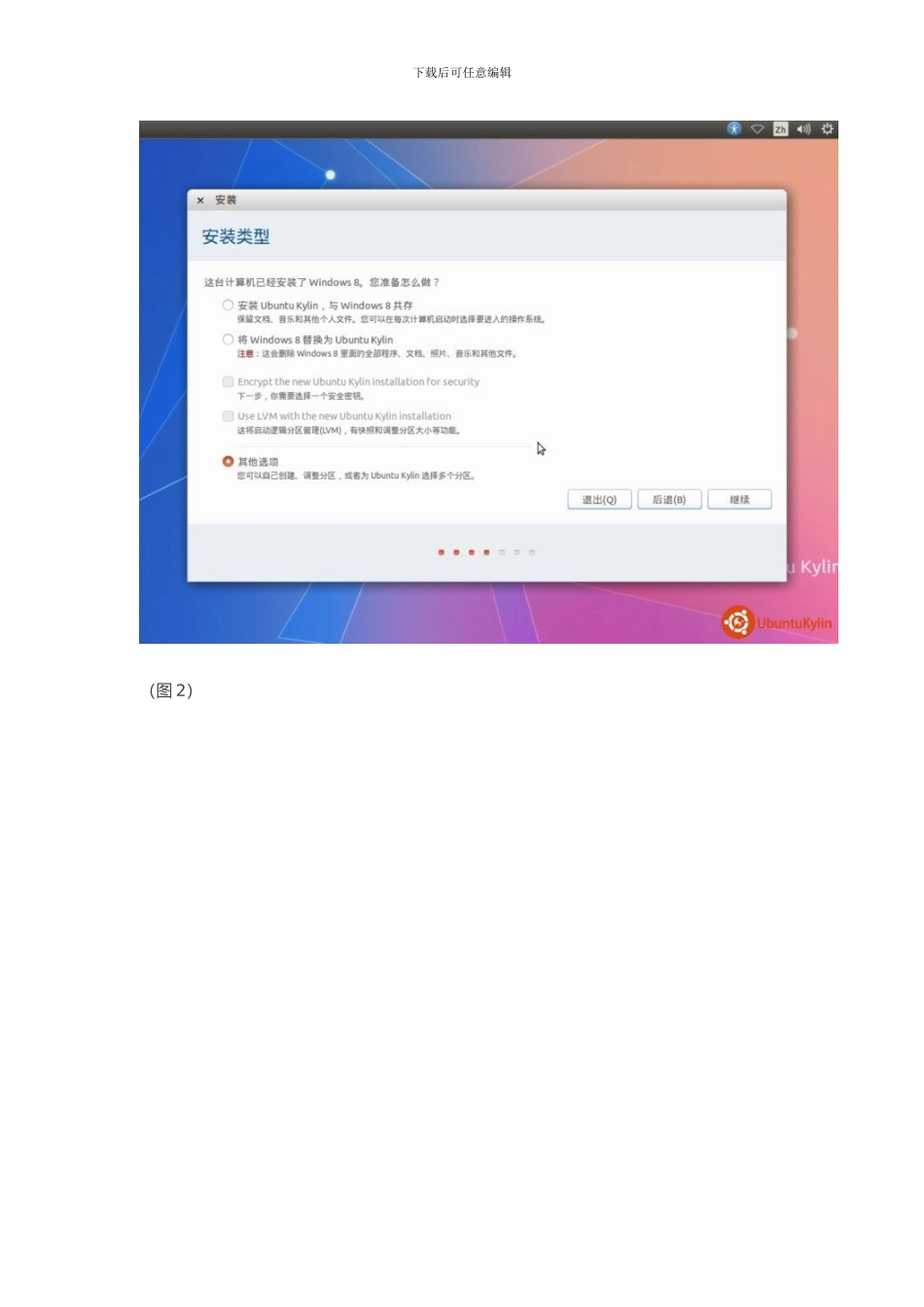 022635_Ubuntu-Kylin-14.04-LTS-系统安装——选择安装类型并处理硬盘分区_第2页