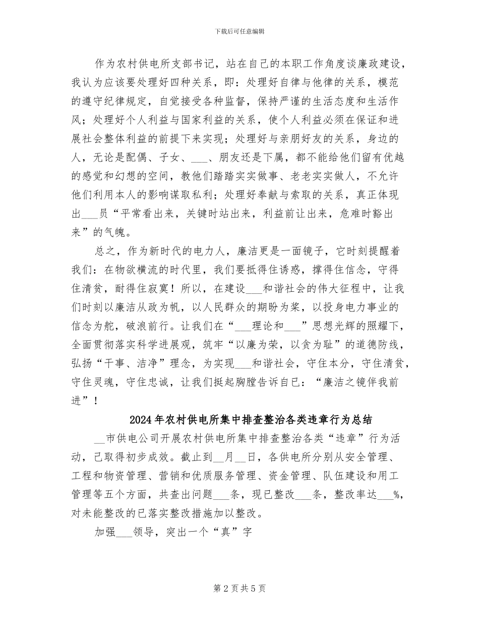 2024年农村供电所书记工作总结_第2页