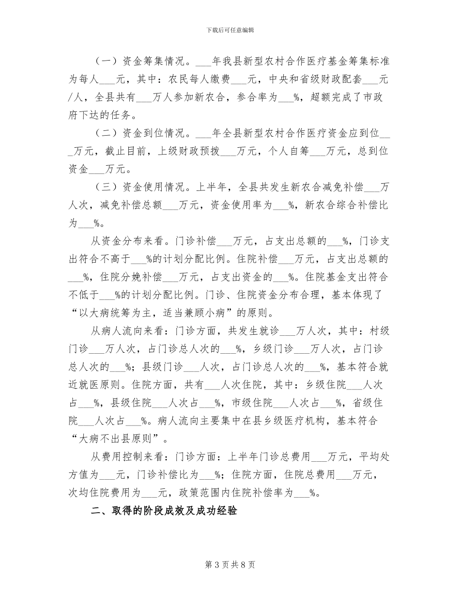2024年农村合作医疗工作总结_第3页