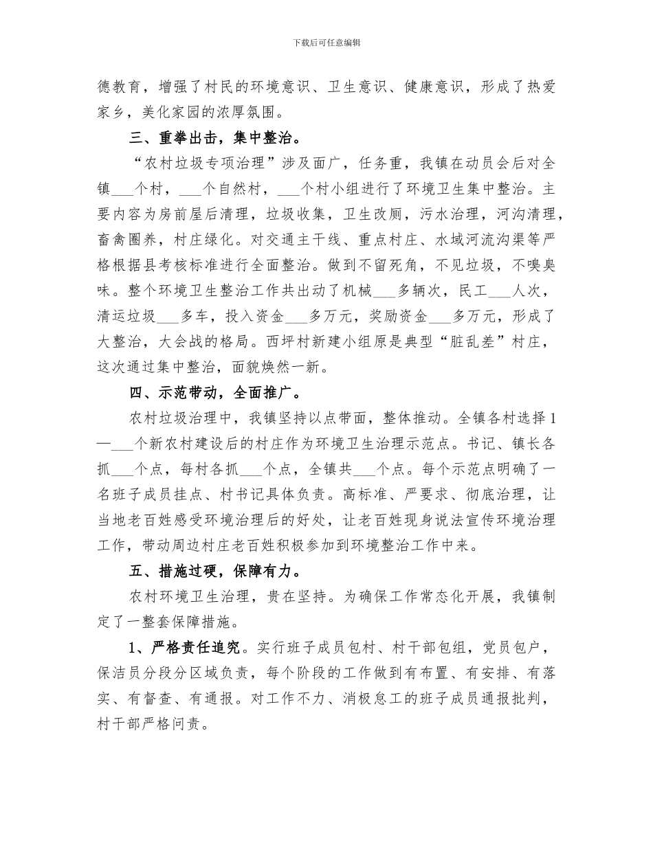 2024年农村垃圾治理专项总结范本_第2页