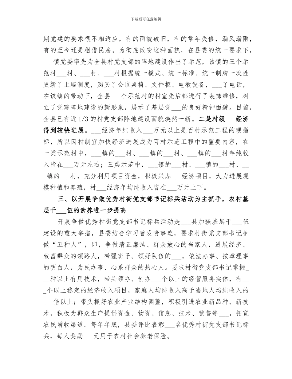 2024年农村基层组织建设年度工作总结_第2页