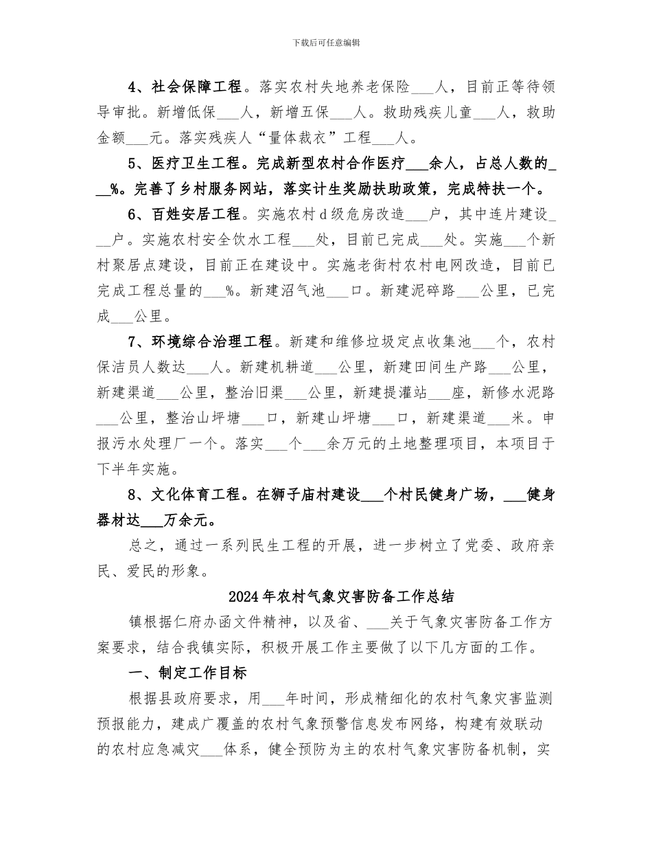 2024年农村民生工程上半年工作总结_第2页