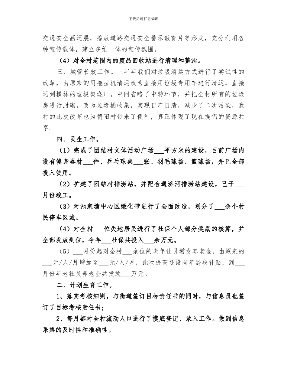 2024年农村村务工作总结_第2页