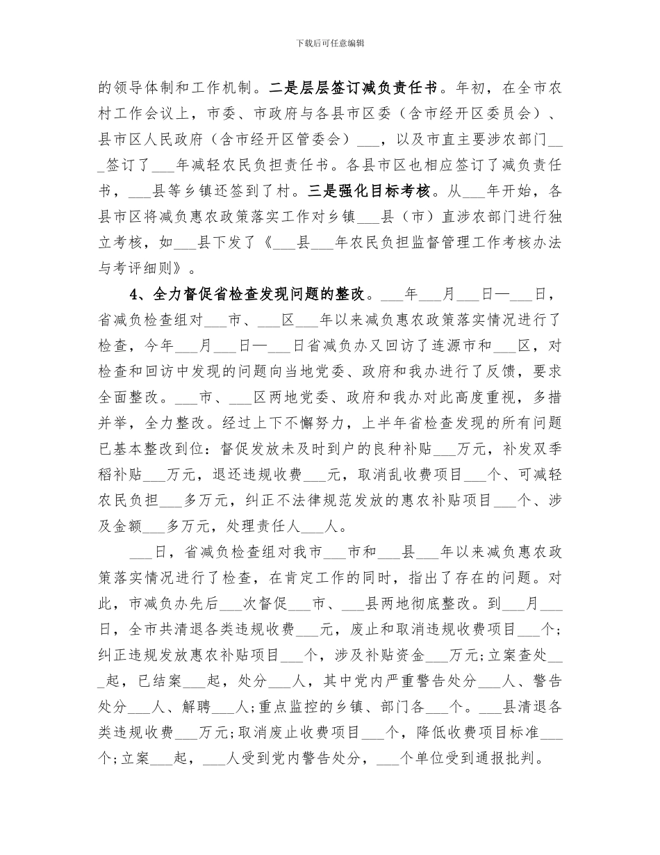 2024年农民负担监督管理工作总结_第3页