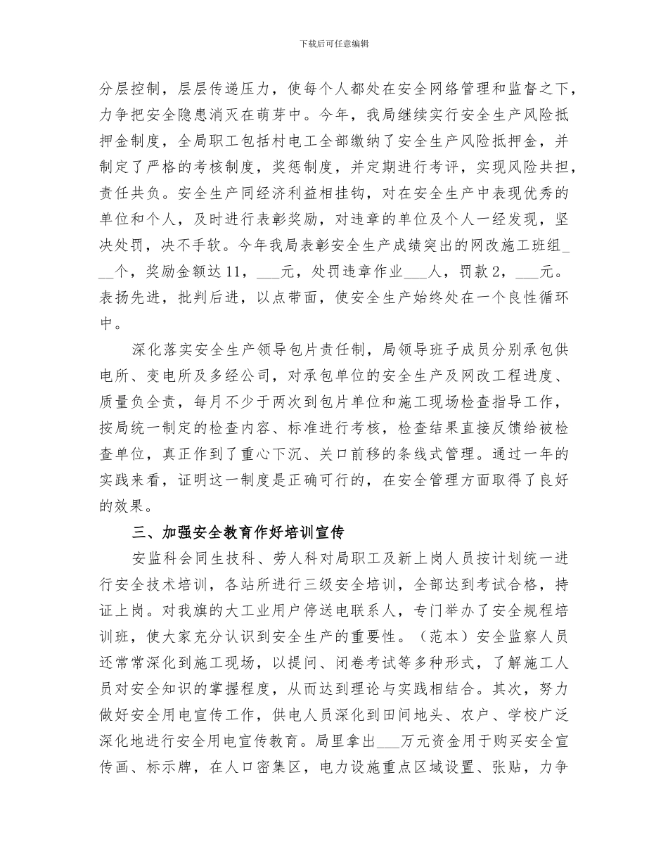 2024年农电局年终安全总结范文_第2页