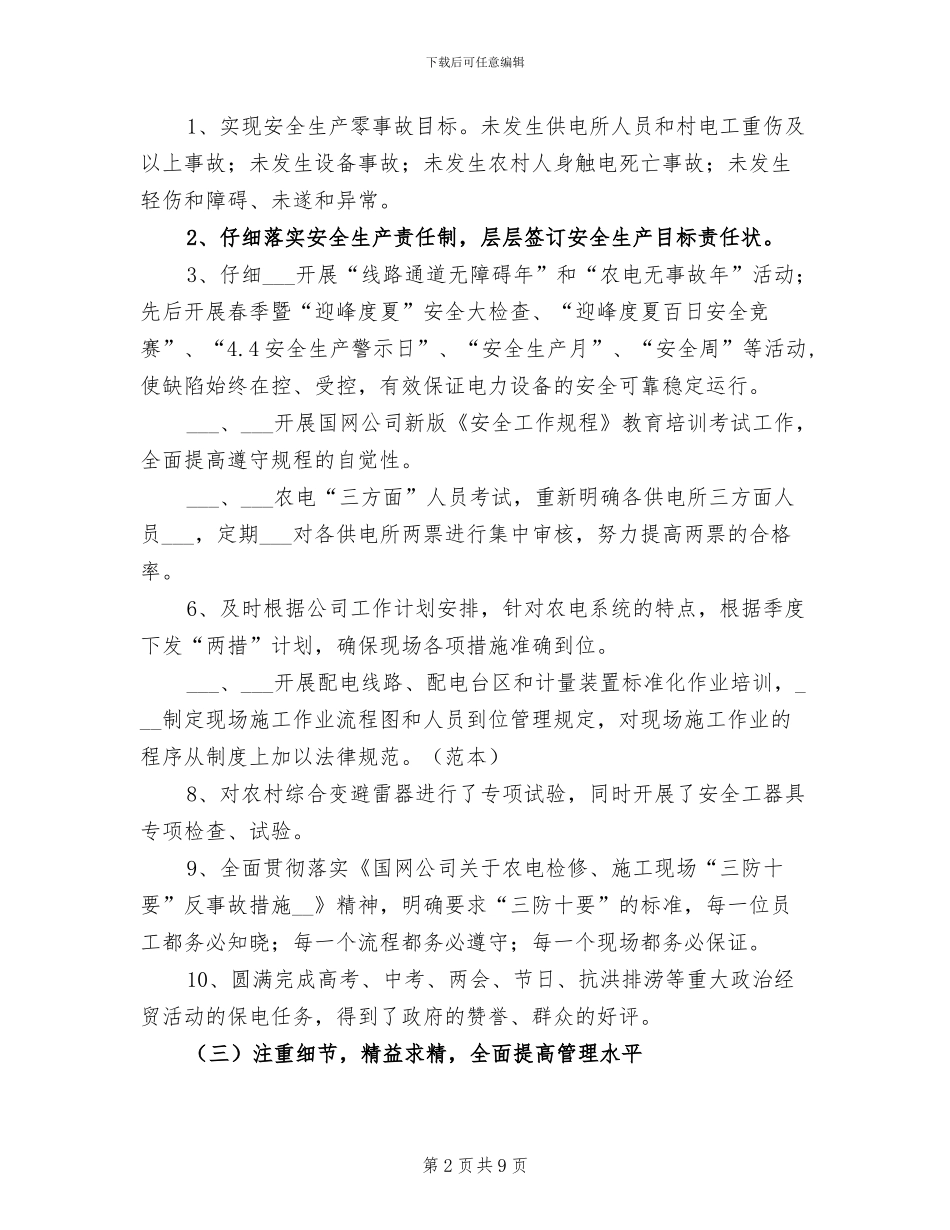 2024年农电工作部工作总结_第2页