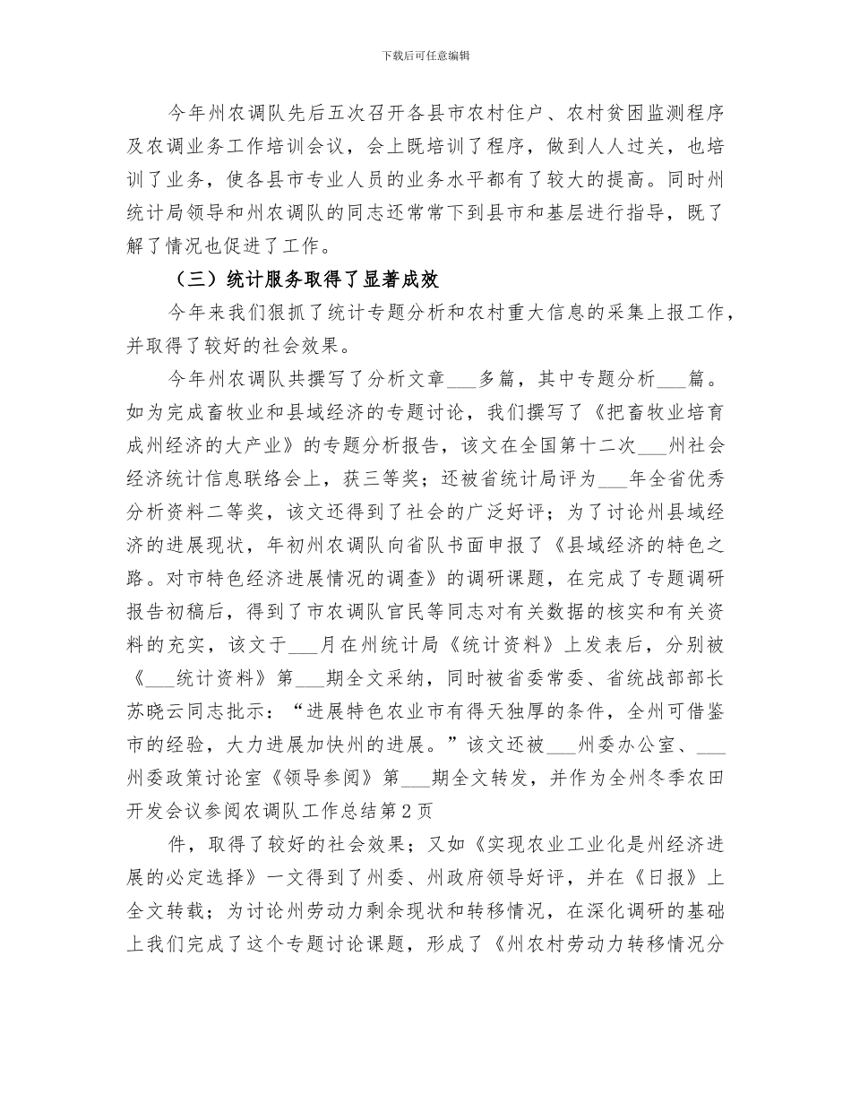 2024年农调队工作总结_第3页