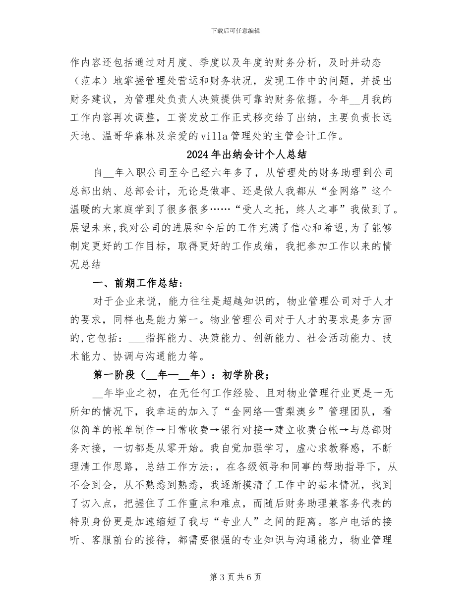 2024年出纳会计个人年终总结_第3页
