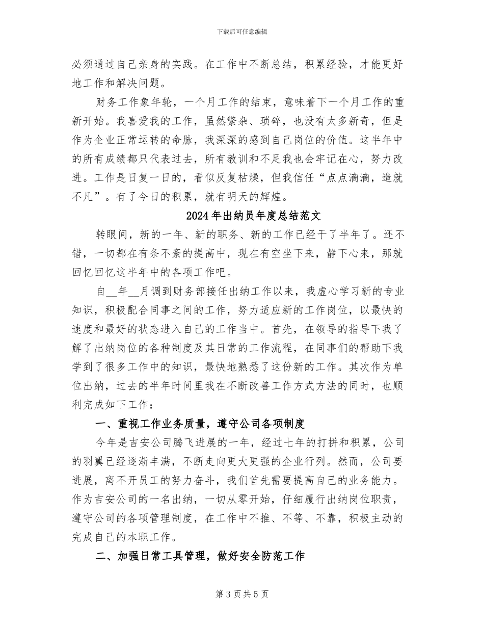 2024年出纳员年度总结_第3页