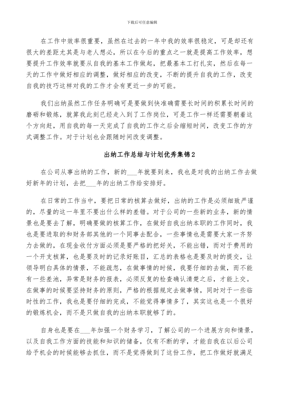 2024年出纳工作总结与计划优秀五篇_第2页