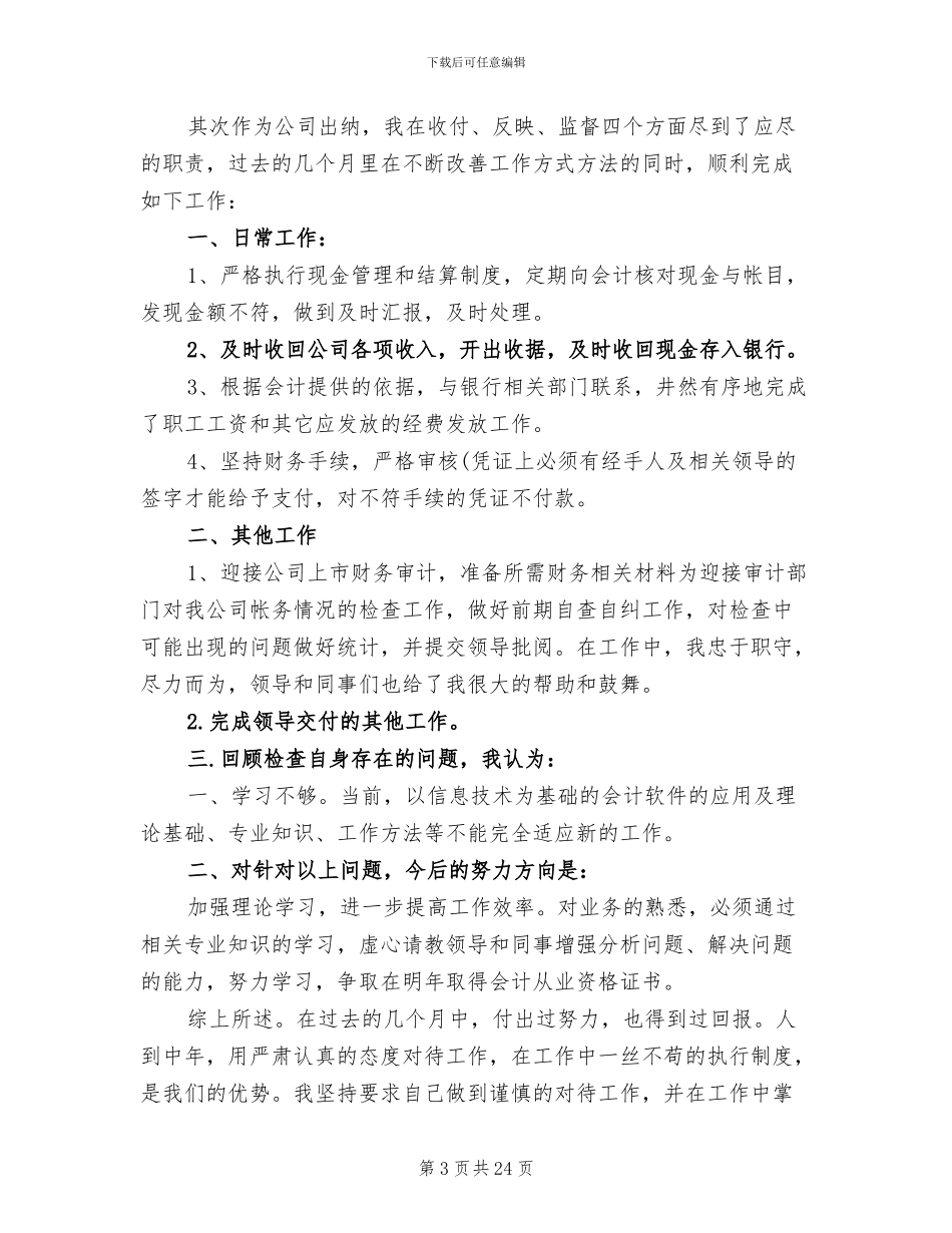 2024年出纳工作总结模板范文_第3页