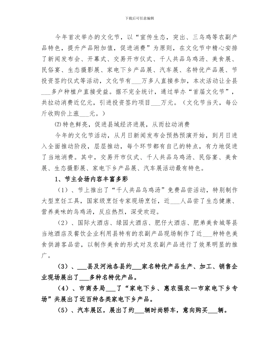 2024年分析首届文化节工作情况总结_第3页
