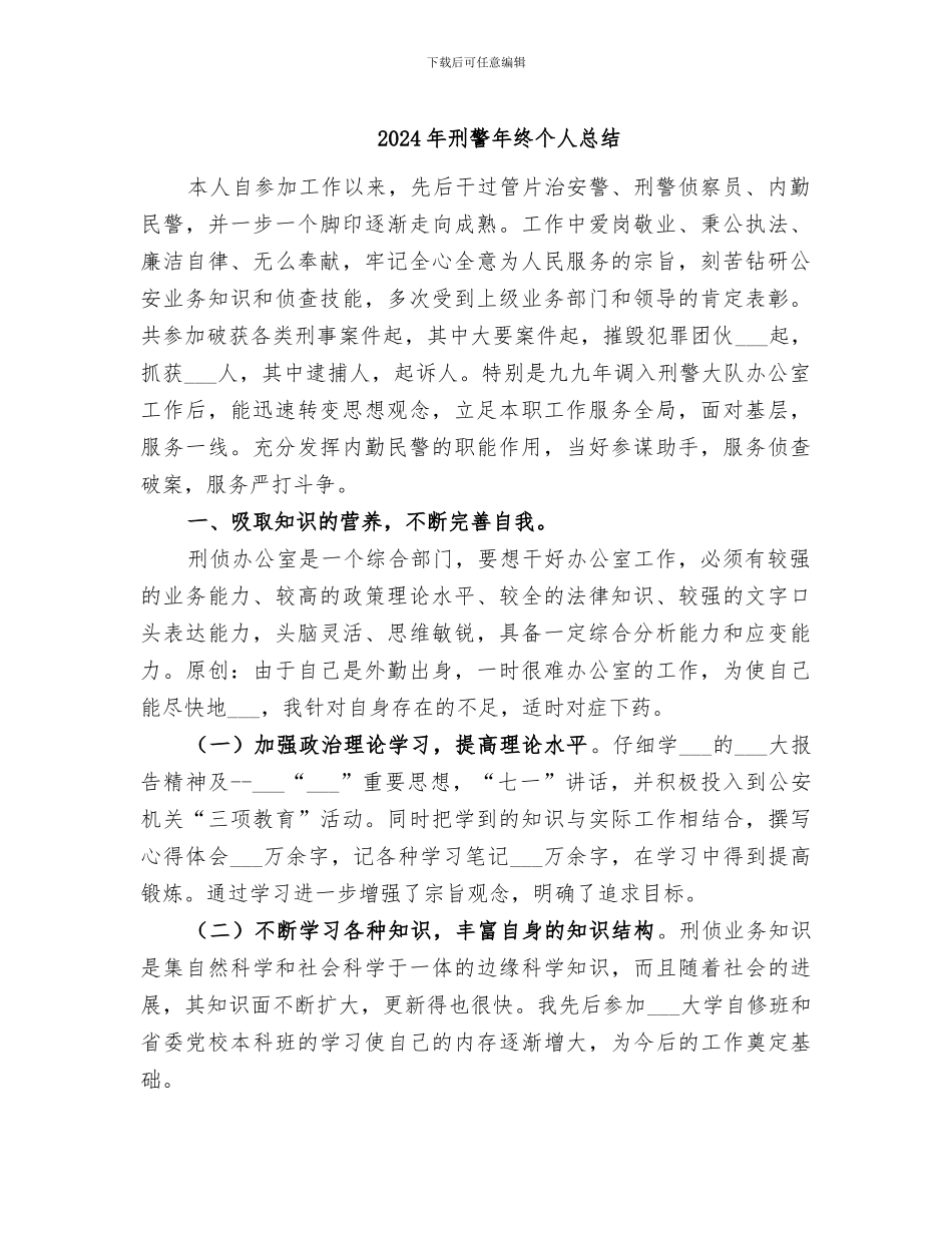 2024年刑警年终个人总结_第1页