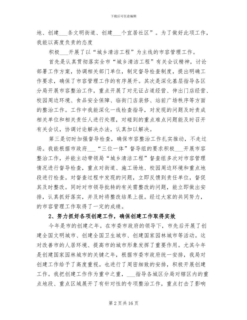 2024年副局长工作总结模板_第2页