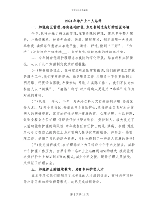 2024年助产士个人总结