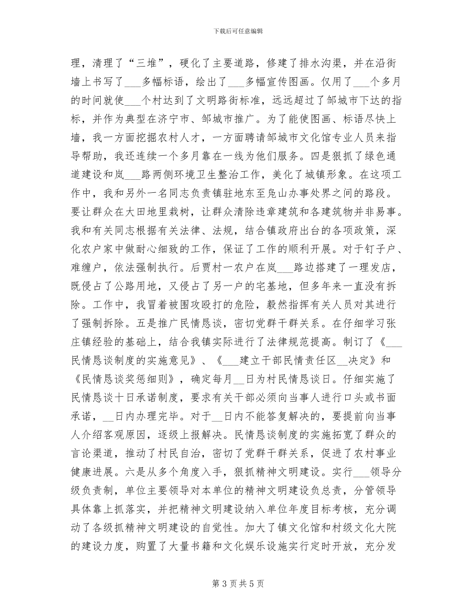 2024年助理镇长个人工作总结_第3页