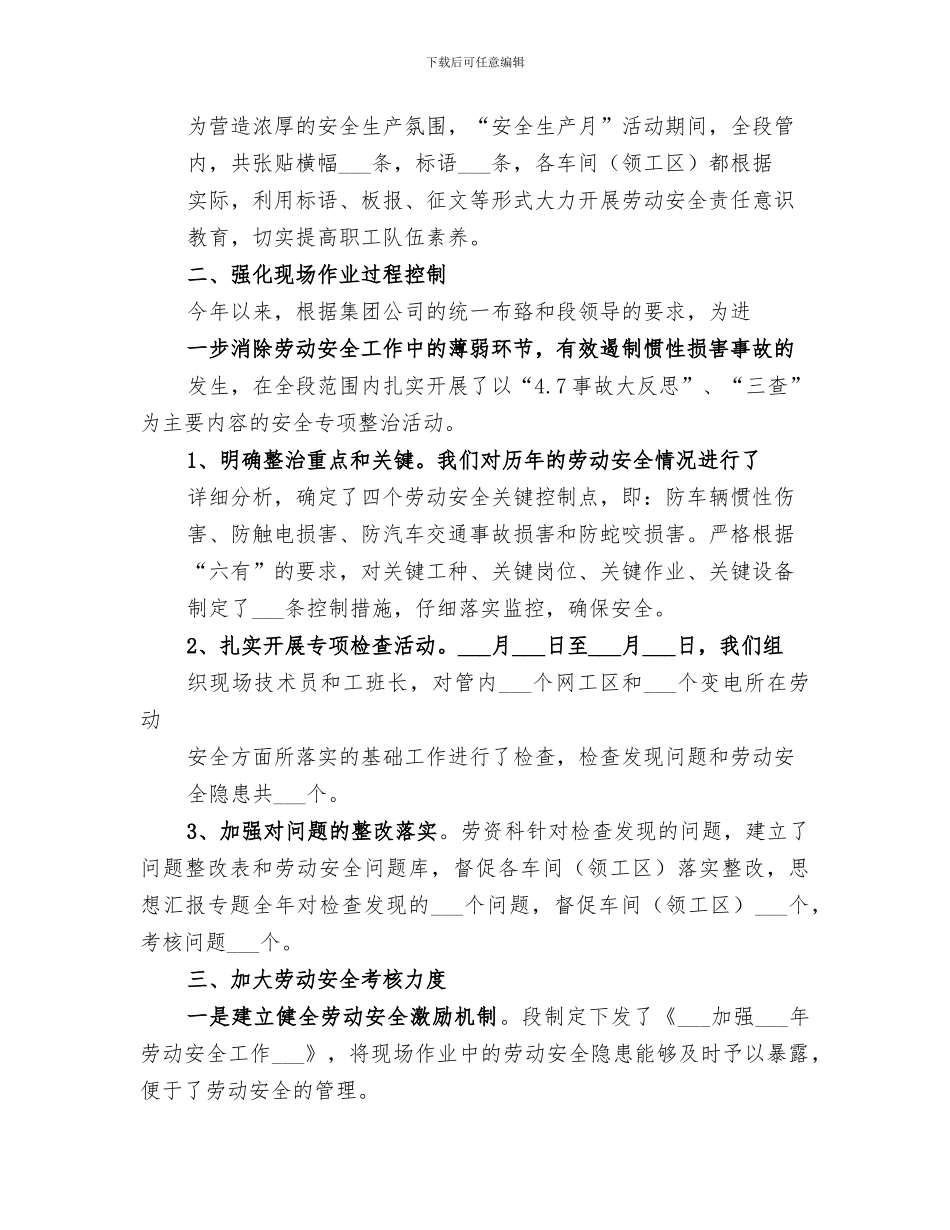 2024年劳动安全工作总结_第2页