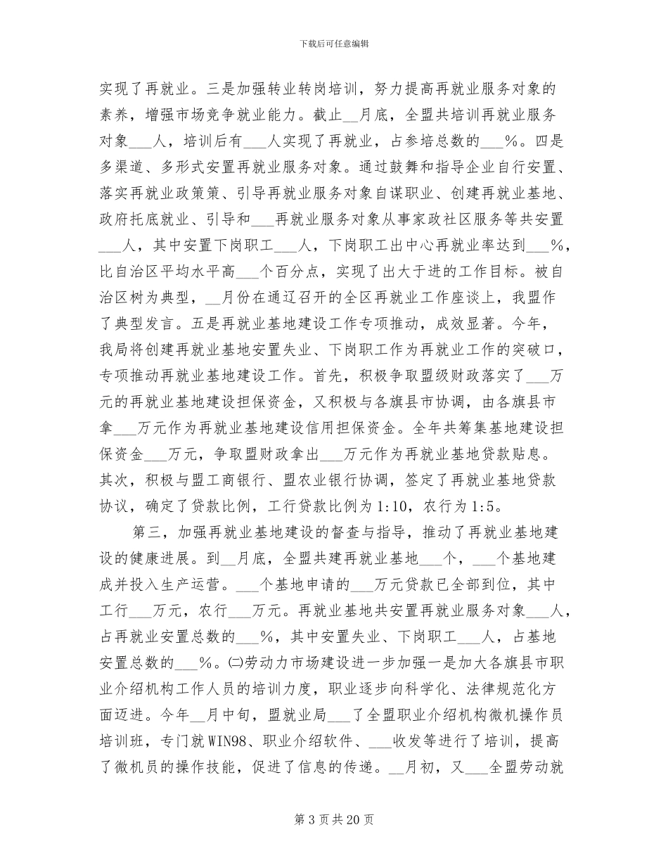 2024年劳动就业局年终工作总结_第3页
