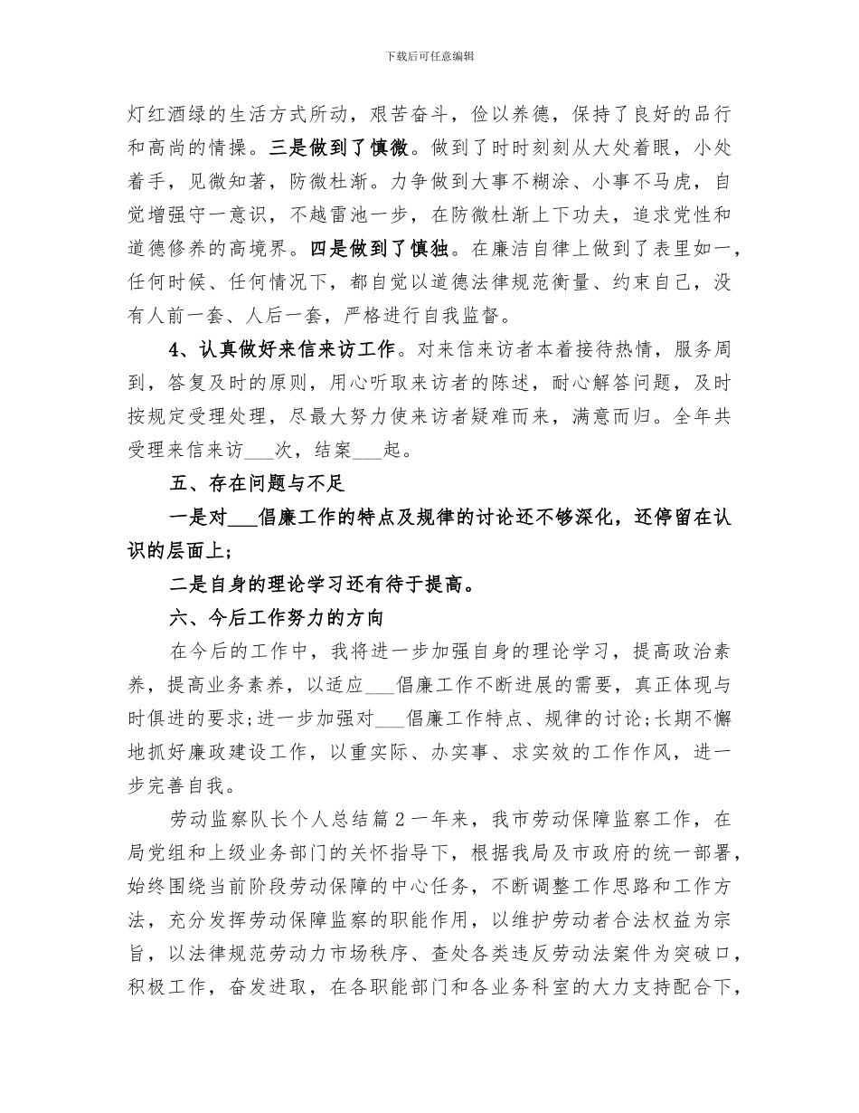 2024年劳动监察队长个人总结_第3页