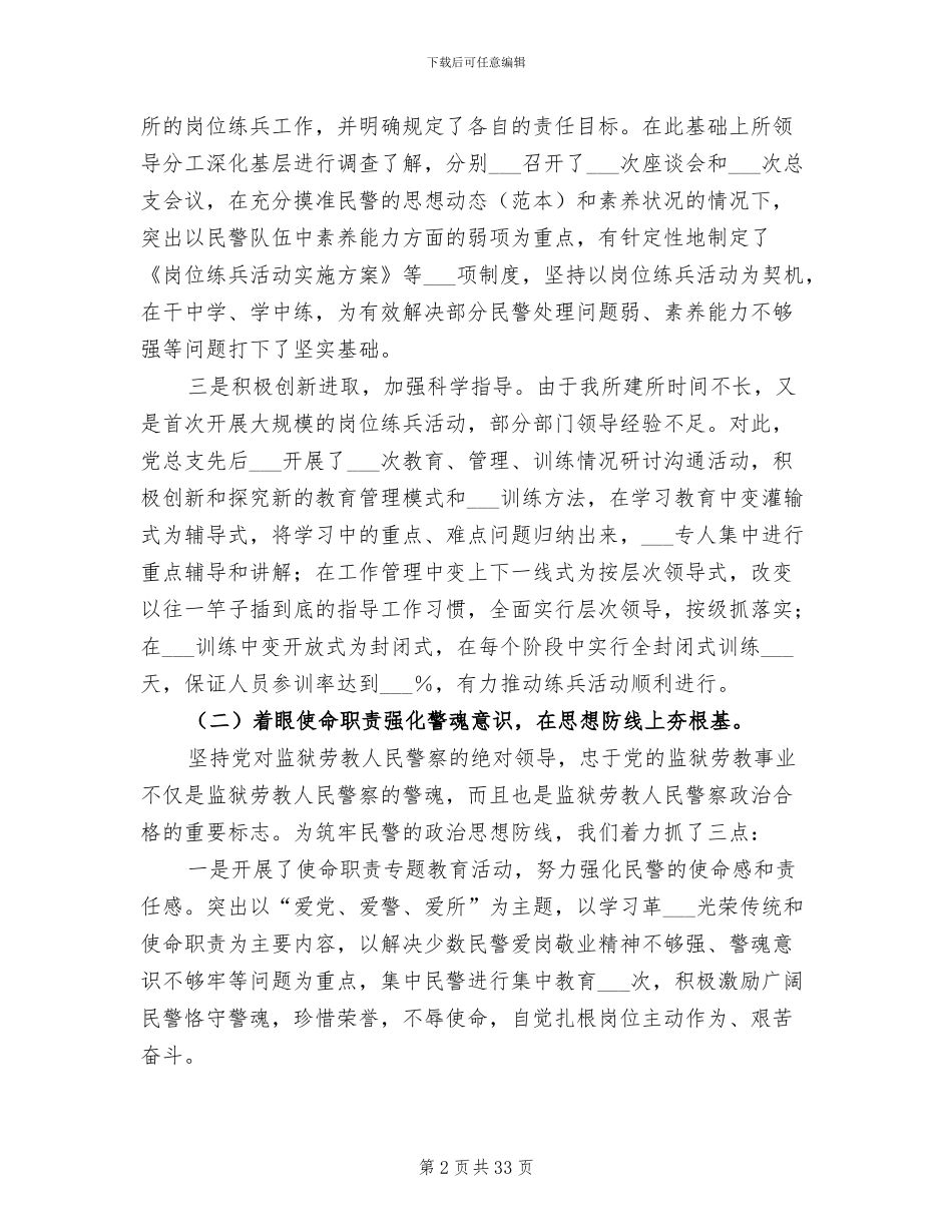 2024年劳教所岗位练兵工作总结_第2页