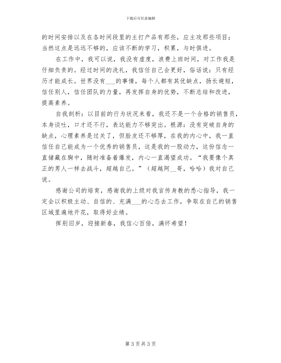 2024年区域销售个人年底工作总结_第3页