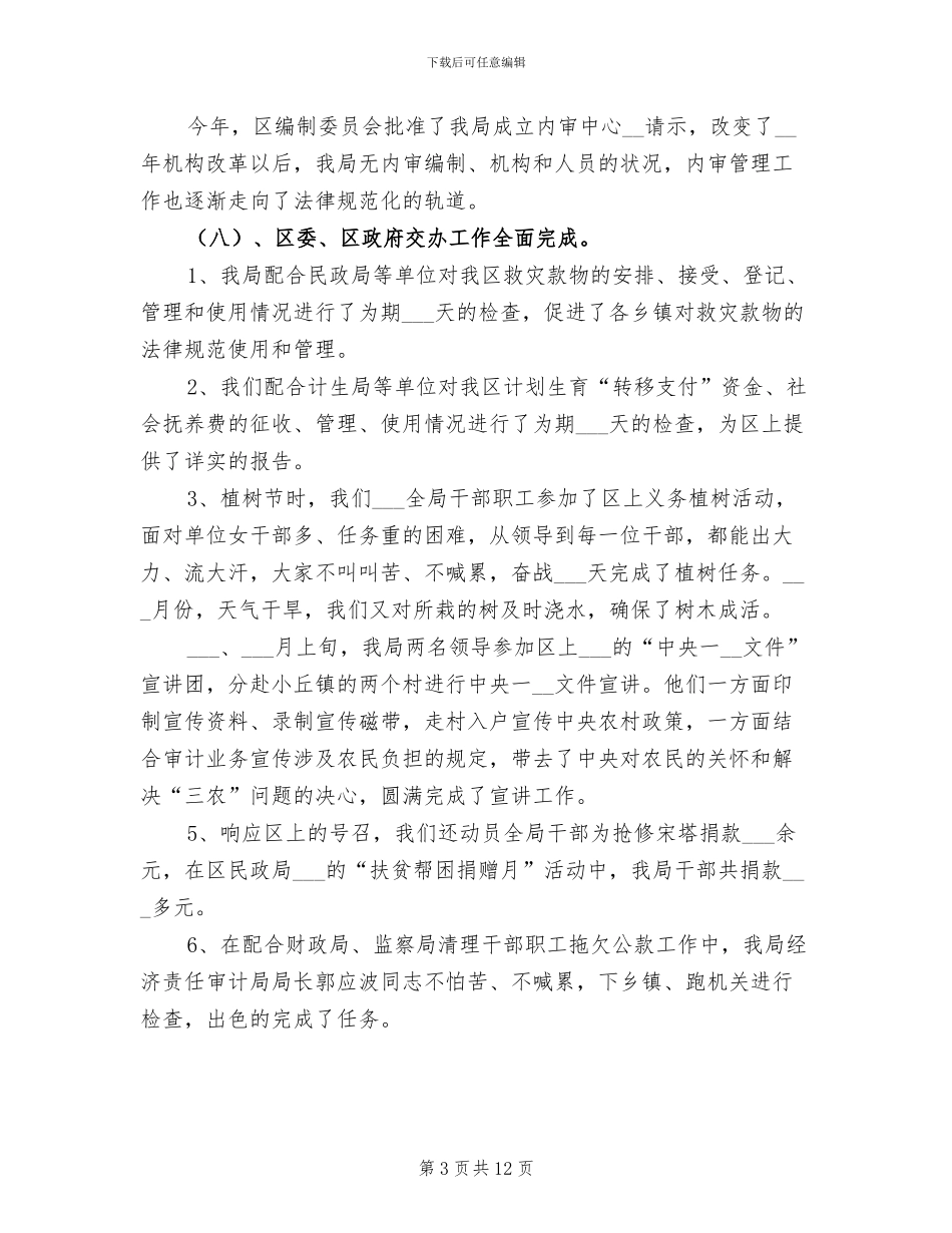 2024年区审计局财务工作总结报告_第3页