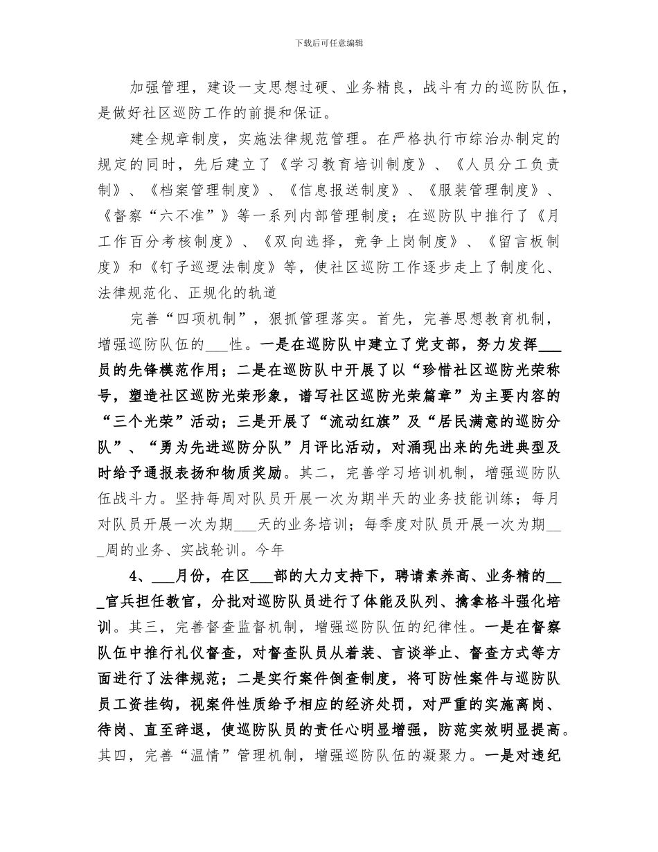 2024年区治安巡防工作总结_第2页