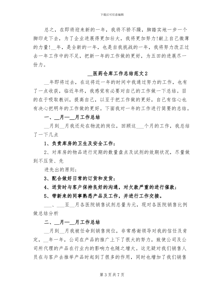 2024年医药仓库工作总结_第3页