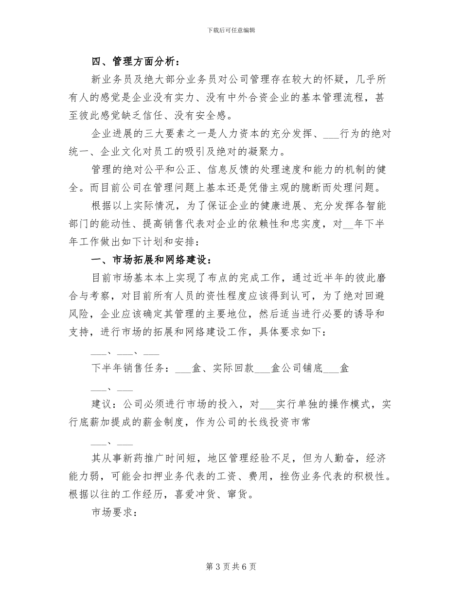 2024年医药药品销售工作总结计划表_第3页