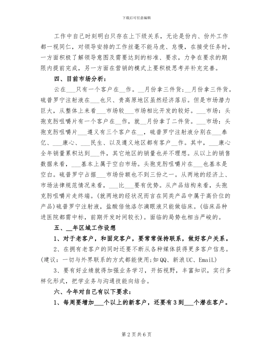 2024年医药销售人员月工作总结_第2页