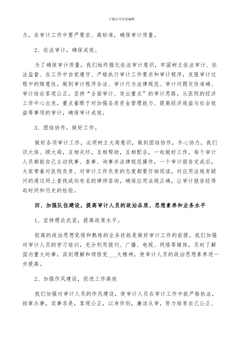 2024年医院年度审计工作总结_第3页