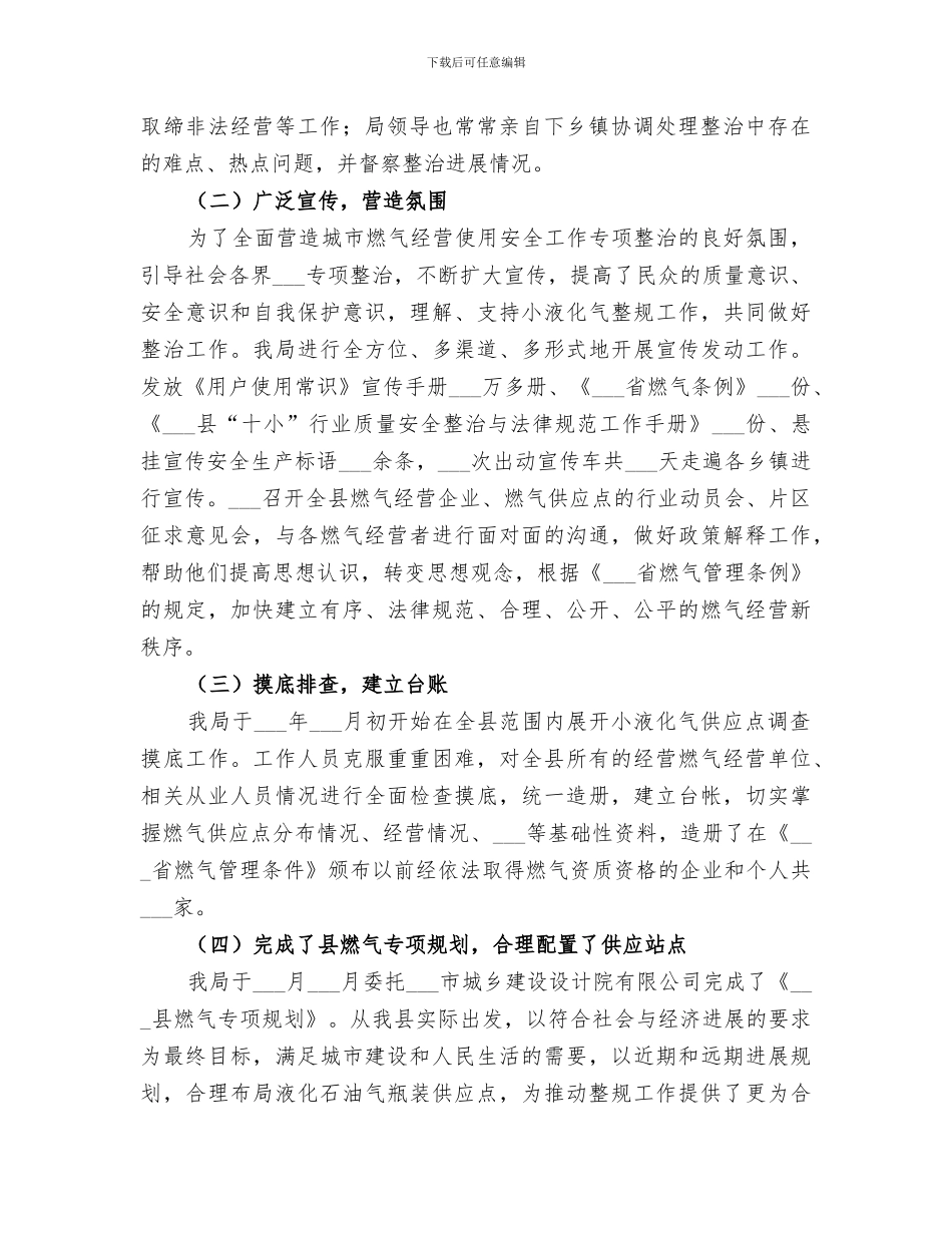 2024年十小行业小液化气行业整治与规范工作总结_第2页